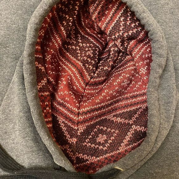 VTG CABIN FEVER WOMEN (EN) LARGE GRAY/ RED two size SWEATER, - Picture 7 of 16